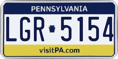 PA license plate LGR5154