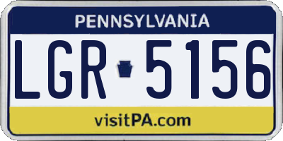 PA license plate LGR5156