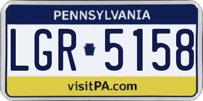 PA license plate LGR5158