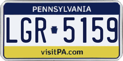 PA license plate LGR5159