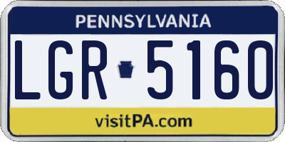 PA license plate LGR5160