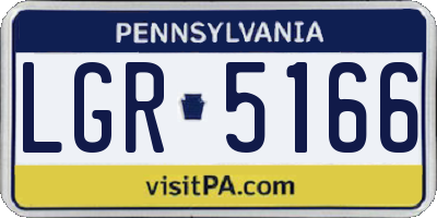 PA license plate LGR5166
