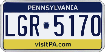 PA license plate LGR5170