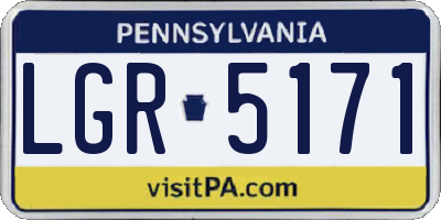 PA license plate LGR5171