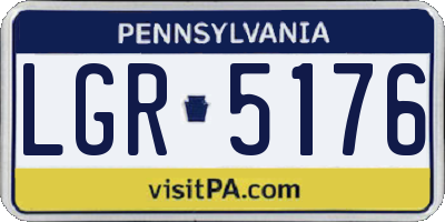 PA license plate LGR5176