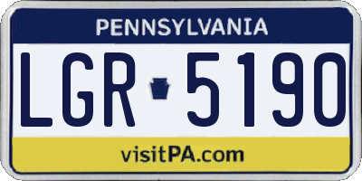 PA license plate LGR5190