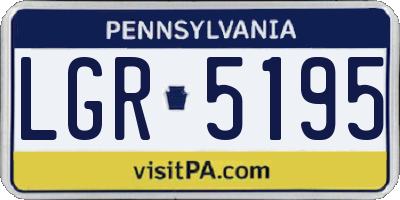 PA license plate LGR5195