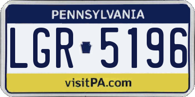PA license plate LGR5196