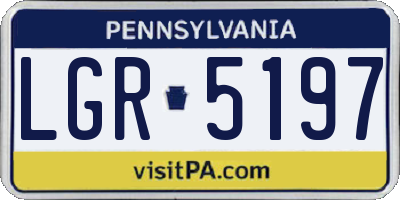 PA license plate LGR5197