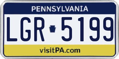 PA license plate LGR5199