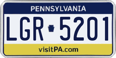 PA license plate LGR5201