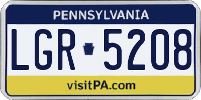 PA license plate LGR5208
