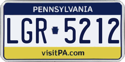 PA license plate LGR5212