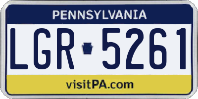 PA license plate LGR5261