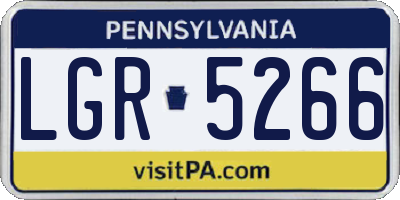 PA license plate LGR5266