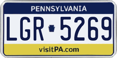 PA license plate LGR5269
