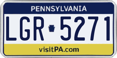 PA license plate LGR5271