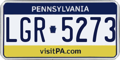 PA license plate LGR5273