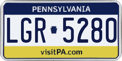 PA license plate LGR5280