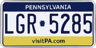 PA license plate LGR5285