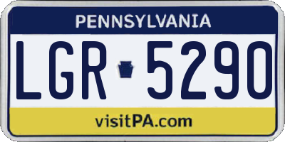 PA license plate LGR5290