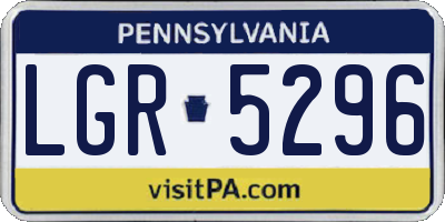 PA license plate LGR5296