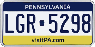 PA license plate LGR5298