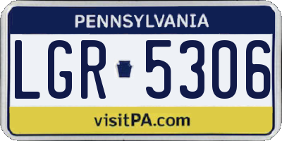 PA license plate LGR5306