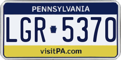 PA license plate LGR5370
