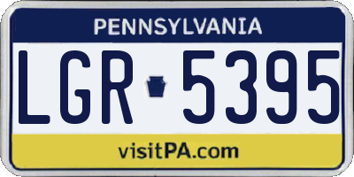 PA license plate LGR5395