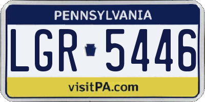 PA license plate LGR5446