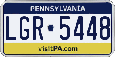PA license plate LGR5448