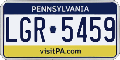 PA license plate LGR5459