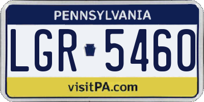 PA license plate LGR5460