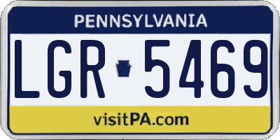 PA license plate LGR5469
