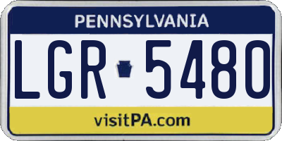 PA license plate LGR5480