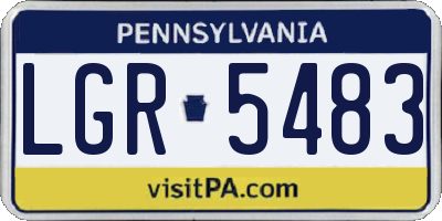 PA license plate LGR5483