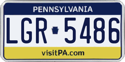 PA license plate LGR5486