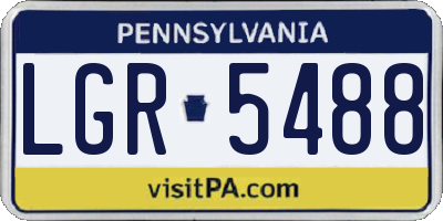 PA license plate LGR5488