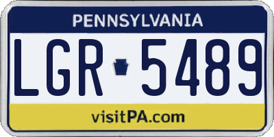 PA license plate LGR5489