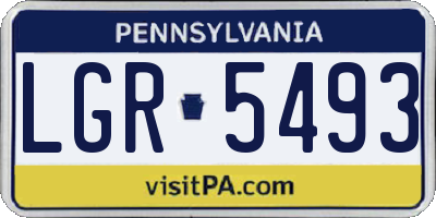 PA license plate LGR5493