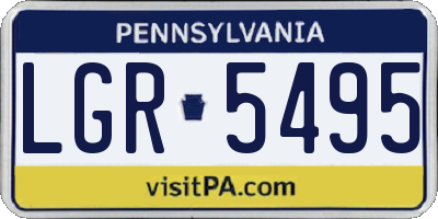 PA license plate LGR5495