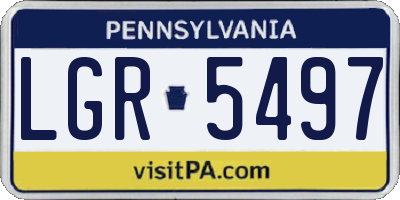 PA license plate LGR5497