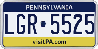 PA license plate LGR5525