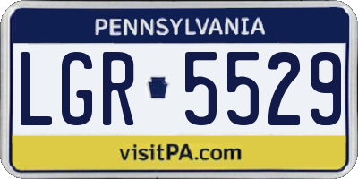 PA license plate LGR5529