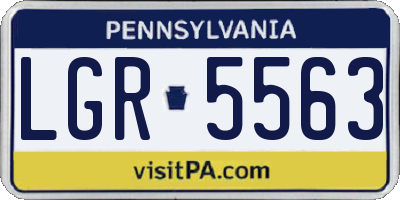 PA license plate LGR5563