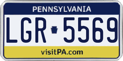 PA license plate LGR5569