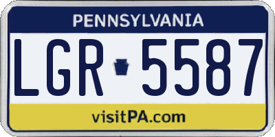 PA license plate LGR5587
