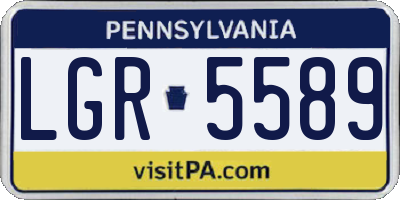 PA license plate LGR5589