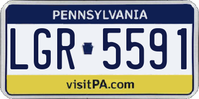 PA license plate LGR5591